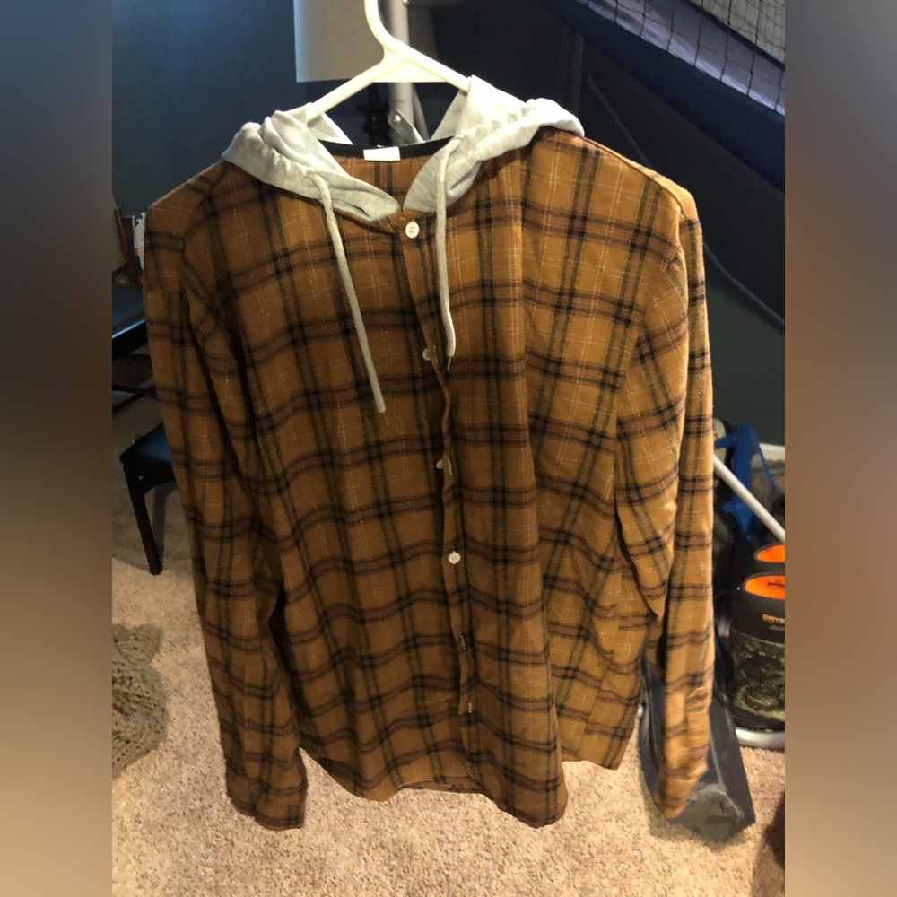 plad shirt hoodie